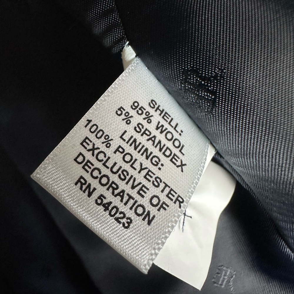 Banana Republic Blazer Wool Tailored Suit Jacket Navy Womens 12 - Picture 7 of 11